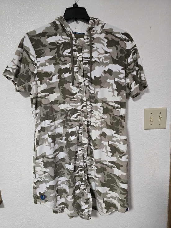 lug Other - Lug Skipper Coverup Hooded Romper Camo Taupe Terry Cloth Size XL